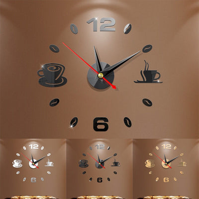 DIY 3D Clock Number Wall Mirror Sticker