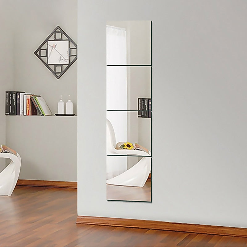 3D Mirror Square Vinyl Removable Wall Sticker