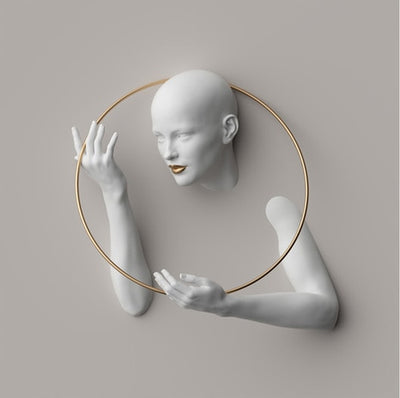 Abstract Artwork In Gold Frame