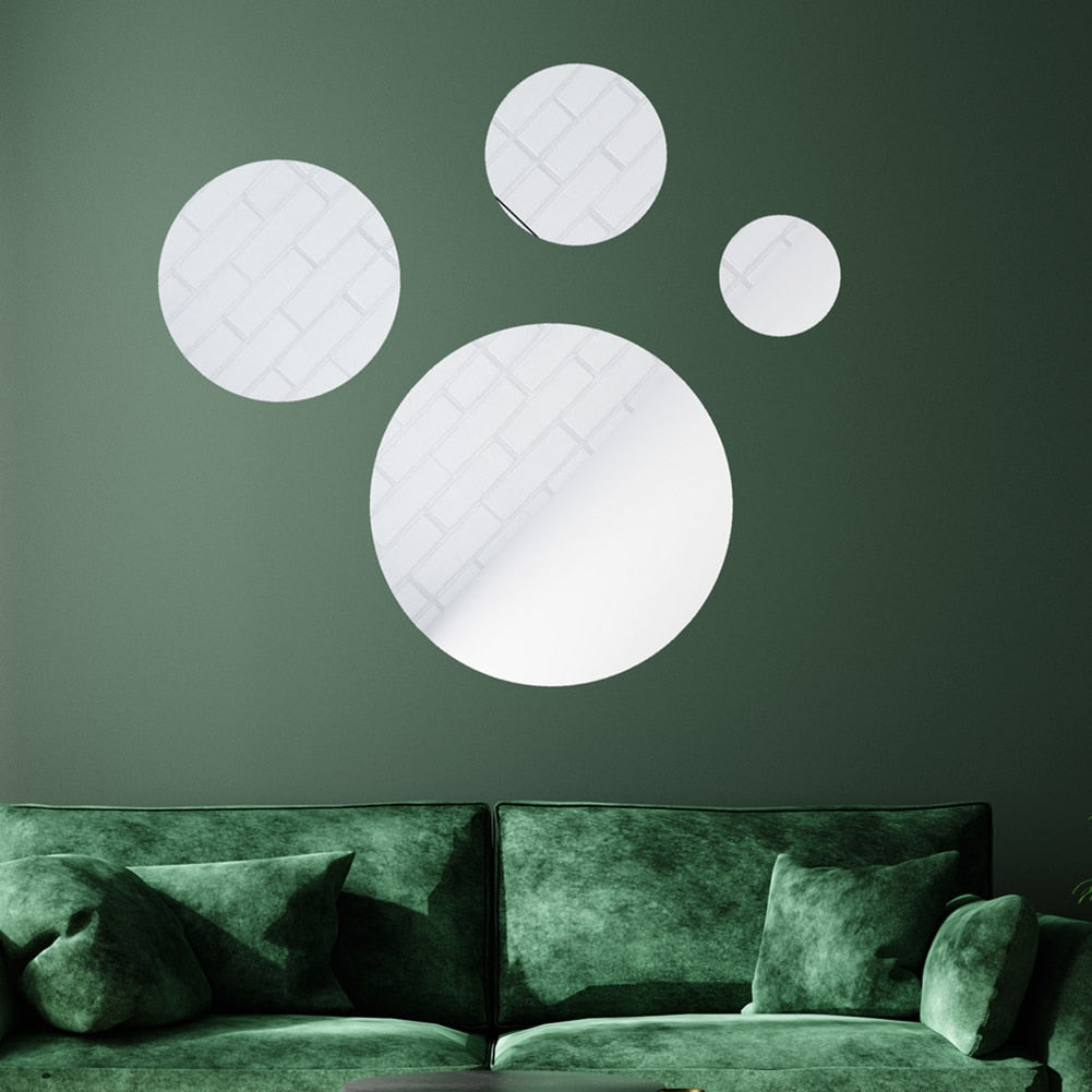 Round 3D Mirror Wall Sticker