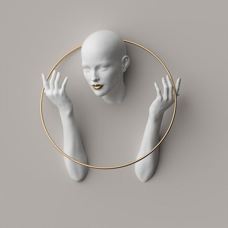Abstract Artwork In Gold Frame